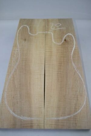 Rippled Sycamore Guitar top 20 mm thick - 20 - Exotic Hardwoods UK LTD