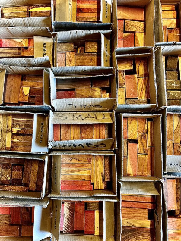 exotic hardwood off-cuts